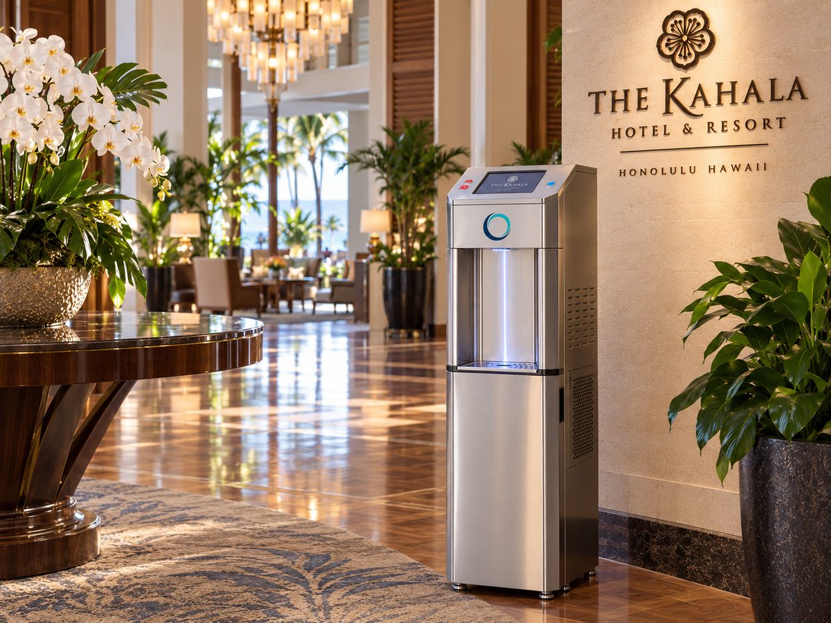 Atmospheric water generator installed at The Kahala Hotel & Resort in Honolulu Hawaii